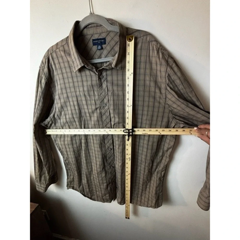 Banana Republic Mens‎ XXL Button Down Long Sleeve Plaid Shirt Casual